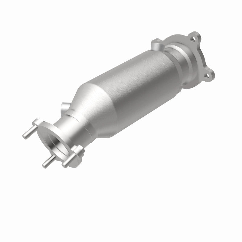 MagnaFlow 5561292 carb direct-fit catalytic converter, rear view of the turntable spin
