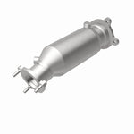MagnaFlow 5561292 carb direct-fit catalytic converter, rear view of the turntable spin
