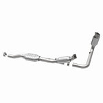 MagnaFlow 23959 hm grade direct-fit catalytic converter, opposite rear three-quarter view of the turntable spin