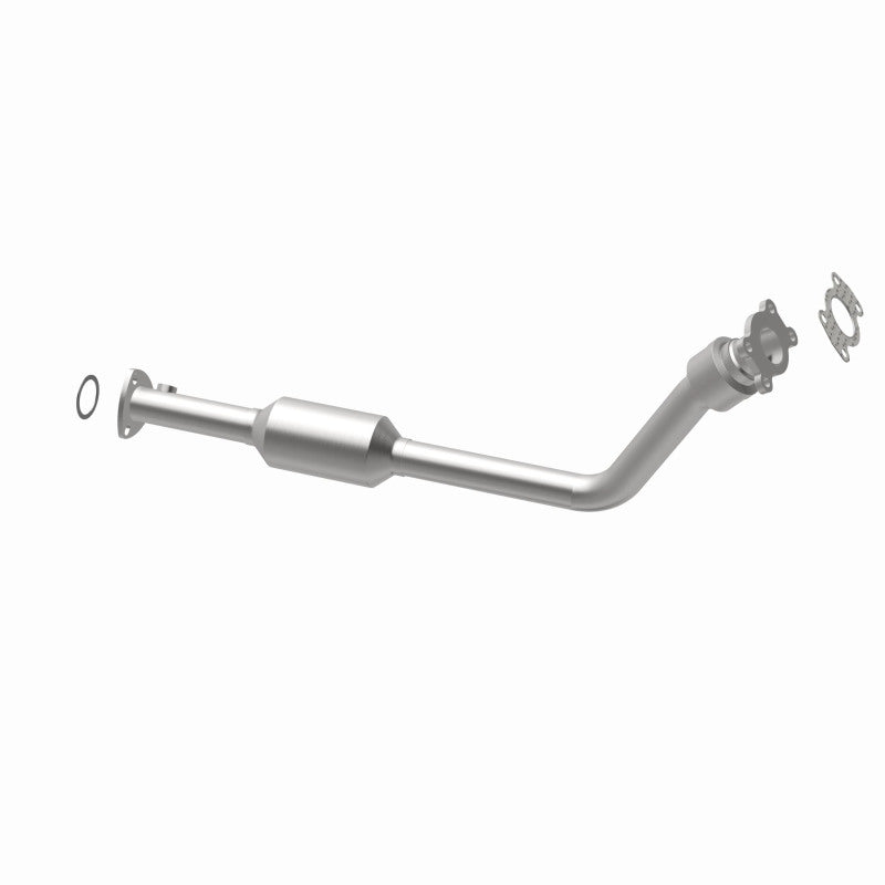 MagnaFlow 23130 hm grade direct-fit catalytic converter, opposite rear three-quarter view of the turntable spin