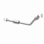 MagnaFlow 23130 hm grade direct-fit catalytic converter, opposite rear three-quarter view of the turntable spin