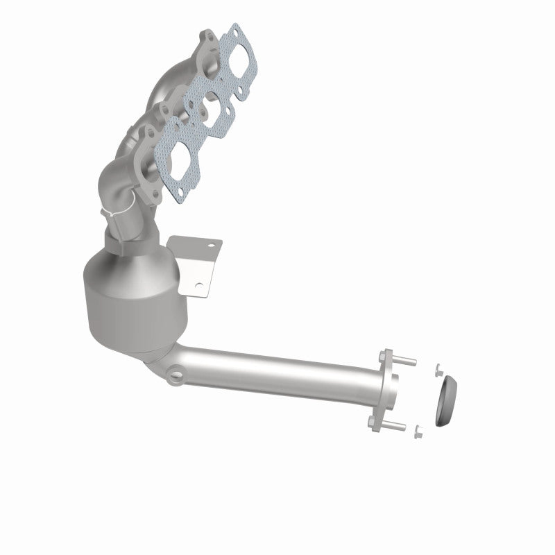 MagnaFlow 49266 oem grade manifold converter, side view of the turntable spin