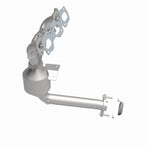 MagnaFlow 49266 oem grade manifold converter, side view of the turntable spin