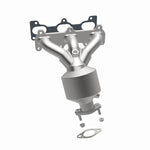MagnaFlow 452036 carb manifold converter, opposite side view of the turntable spin