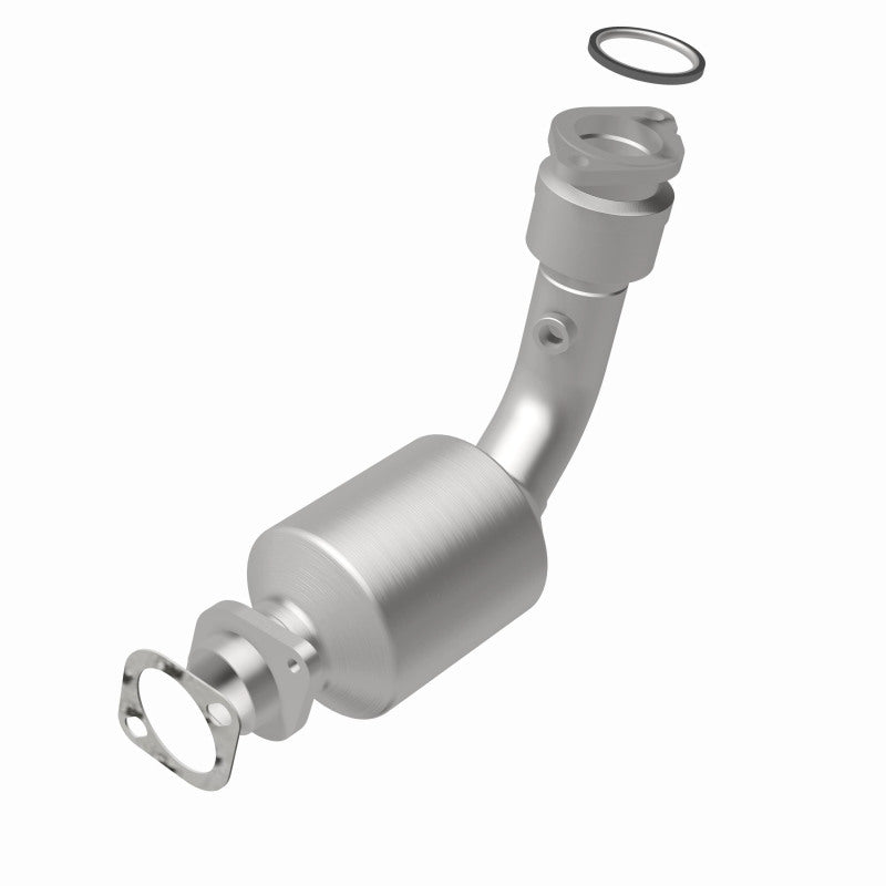 MagnaFlow 5461627 carb direct-fit catalytic converter, rear view of the turntable spin