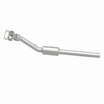 MagnaFlow 4561382 carb direct-fit catalytic converter, side view of the turntable spin