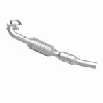 MagnaFlow 551682 carb direct-fit catalytic converter, side view of the turntable spin