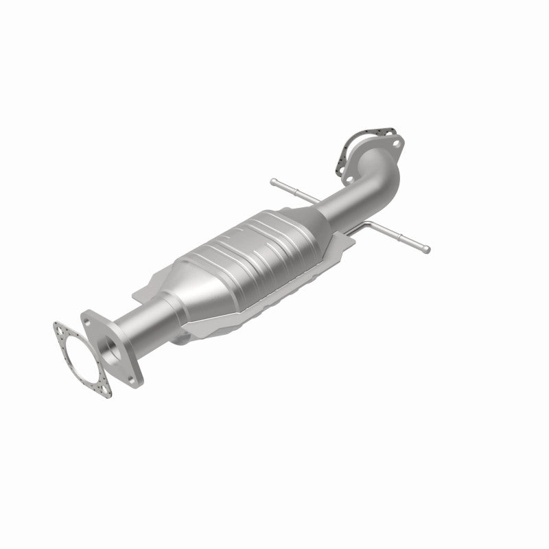 MagnaFlow 93327 hm grade direct-fit catalytic converter, rear view of the turntable spin