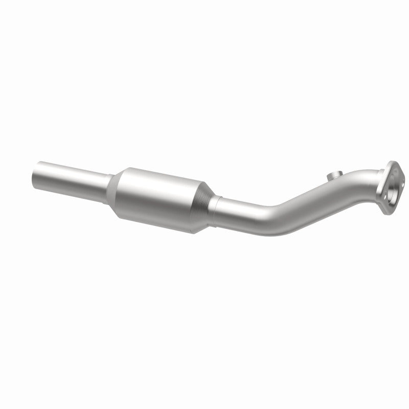 MagnaFlow 5461961 carb direct-fit catalytic converter, opposite rear three-quarter view of the turntable spin