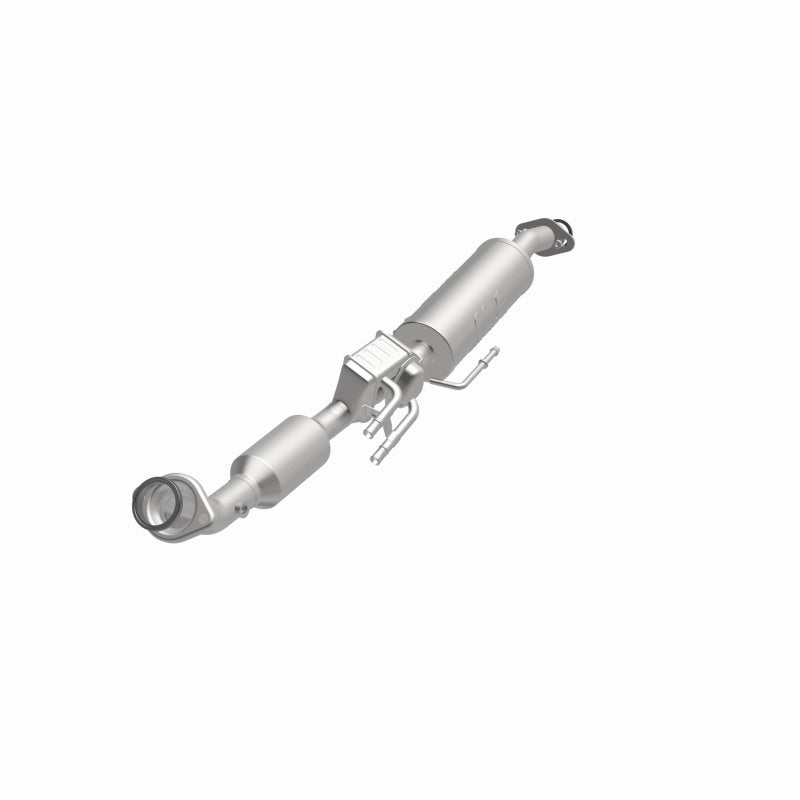 MagnaFlow 280468 oem grade direct-fit catalytic converter, opposite front three-quarter view of the turntable spin