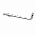 MagnaFlow 49483 oem grade direct-fit catalytic converter, opposite rear three-quarter view of the turntable spin