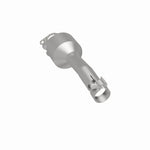 MagnaFlow 52270 oem grade direct-fit catalytic converter, rear three-quarter view of the turntable spin