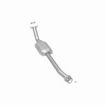 MagnaFlow 24481 hm grade direct-fit catalytic converter, rear three-quarter view of the turntable spin