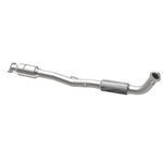 MagnaFlow 93166 hm grade direct-fit catalytic converter, opposite rear three-quarter view of the turntable spin