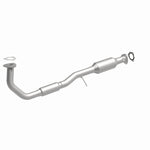 MagnaFlow 23956 hm grade direct-fit catalytic converter, front three-quarter view of the turntable spin