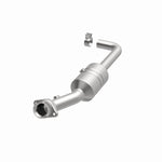 MagnaFlow 52157 oem grade direct-fit catalytic converter, opposite front three-quarter view of the turntable spin