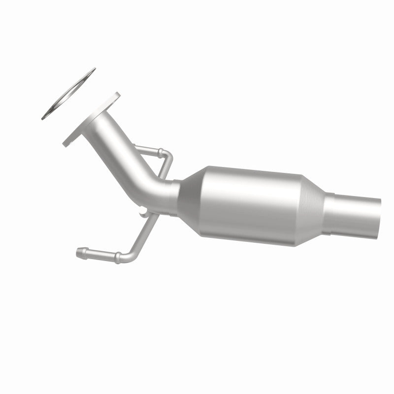 MagnaFlow 52966 oem grade direct-fit catalytic converter, side view of the turntable spin