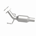 MagnaFlow 52966 oem grade direct-fit catalytic converter, side view of the turntable spin
