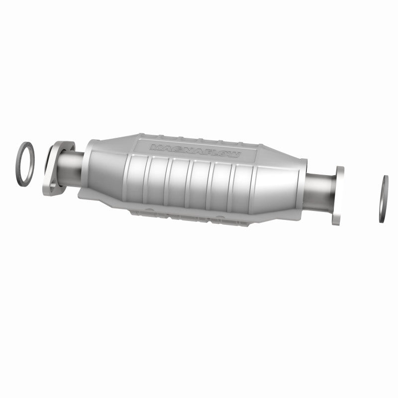 MagnaFlow 23244 hm grade direct-fit catalytic converter, side view of the turntable spin