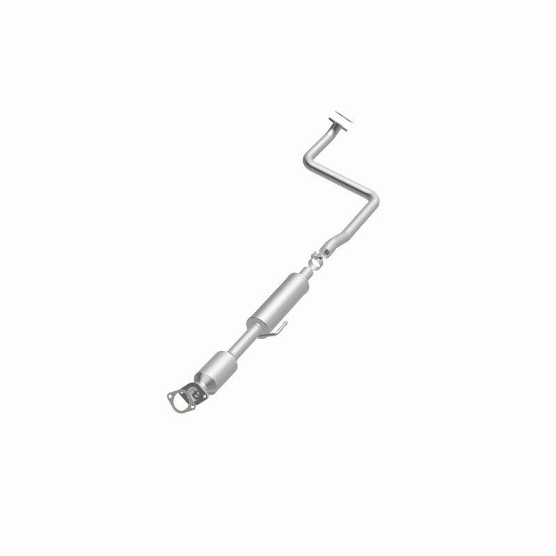 MagnaFlow 280039 oem grade direct-fit catalytic converter, opposite front three-quarter view of the turntable spin