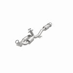 MagnaFlow 52086 oem grade direct-fit catalytic converter, opposite front three-quarter view of the turntable spin