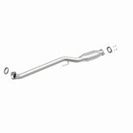 MagnaFlow 23134 hm grade direct-fit catalytic converter, front three-quarter view of the turntable spin