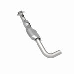MagnaFlow 23526 hm grade direct-fit catalytic converter, rear three-quarter view of the turntable spin