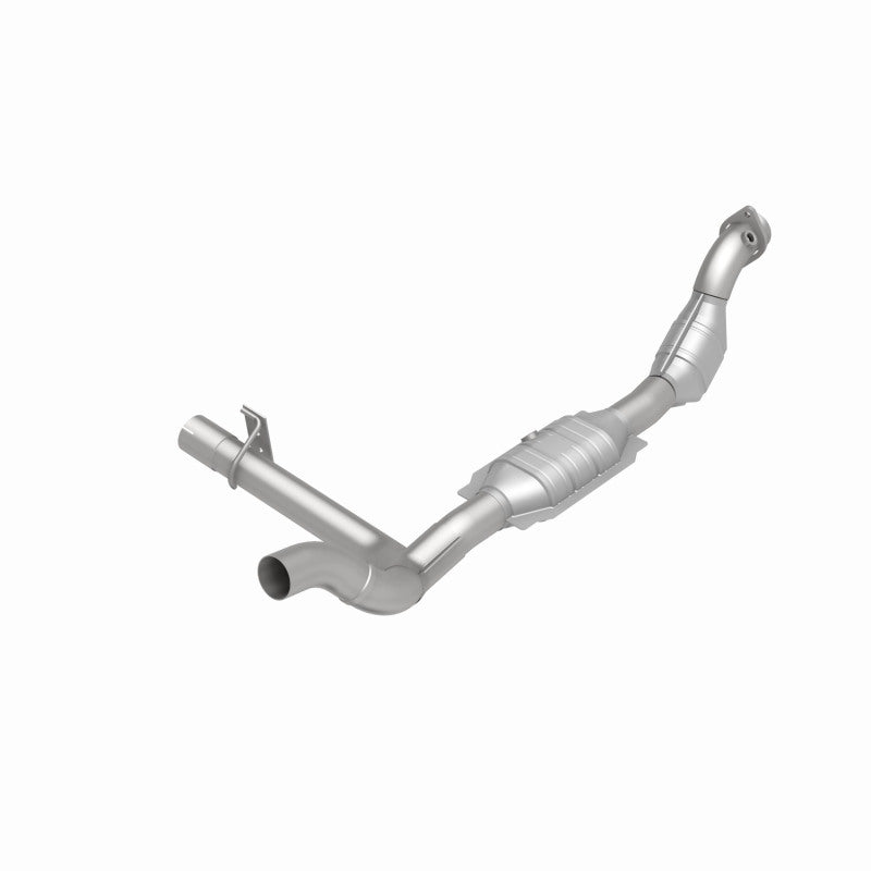 MagnaFlow 458072 carb direct-fit catalytic converter, rear view of the turntable spin