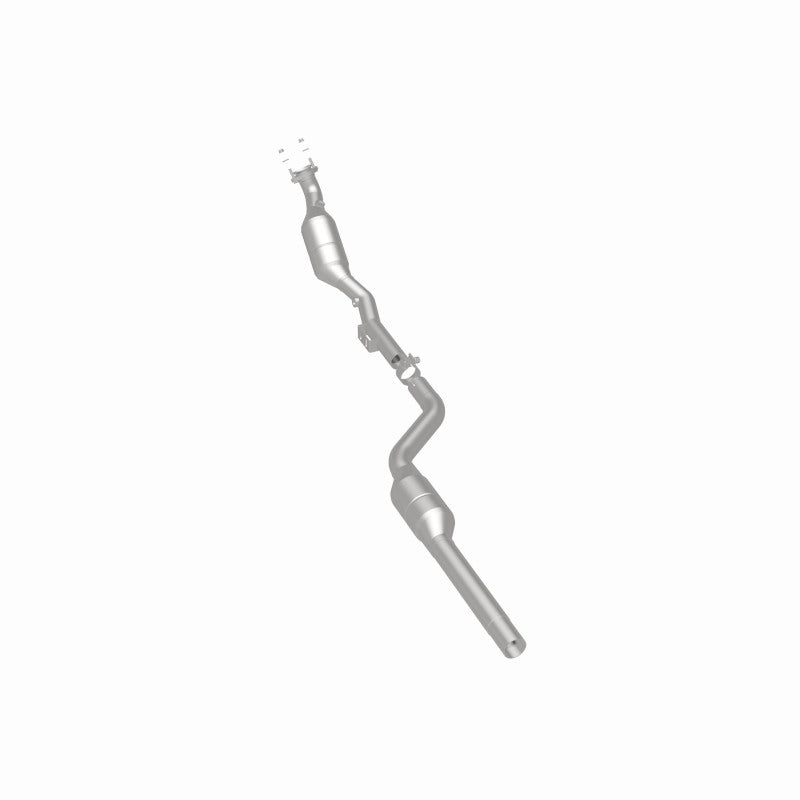 MagnaFlow 24036 hm grade direct-fit catalytic converter, rear three-quarter view of the turntable spin