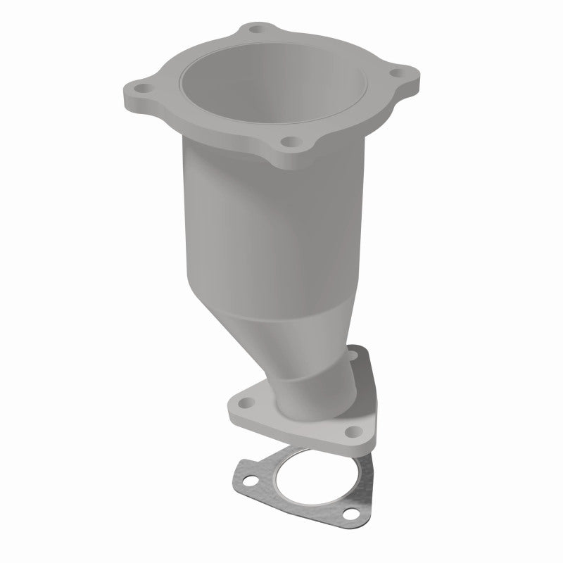 MagnaFlow 24095 hm grade direct-fit catalytic converter, rear view of the turntable spin