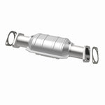 MagnaFlow 49447 oem grade direct-fit catalytic converter, opposite rear three-quarter view of the turntable spin