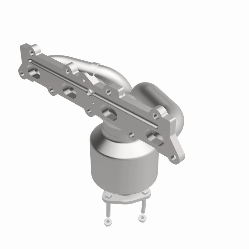 MagnaFlow 452150 carb manifold converter, rear view of the turntable spin