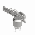 MagnaFlow 452150 carb manifold converter, rear view of the turntable spin