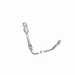 MagnaFlow 447252 carb direct-fit catalytic converter, opposite side view of the turntable spin