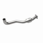 MagnaFlow 60501 hm grade direct-fit catalytic converter, front three-quarter view of the turntable spin