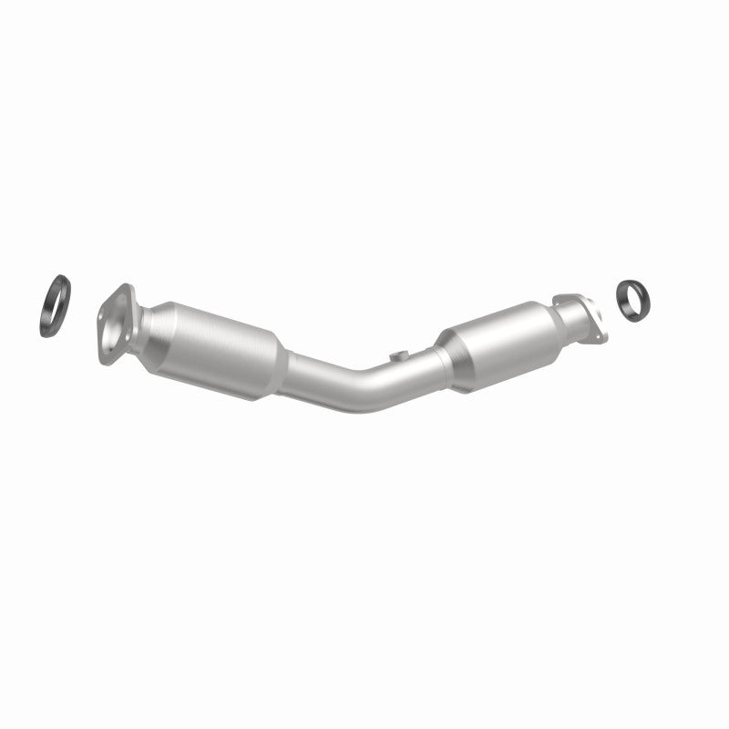 MagnaFlow 5411166 carb direct-fit catalytic converter, front three-quarter view of the turntable spin