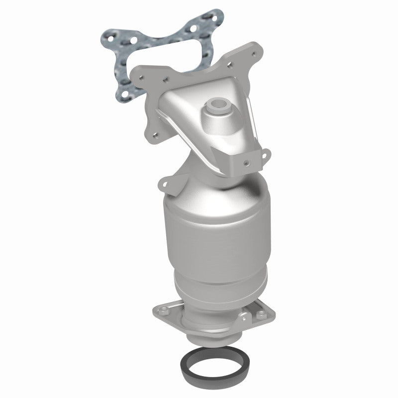 MagnaFlow 5531020 carb manifold converter, rear three-quarter view of the turntable spin