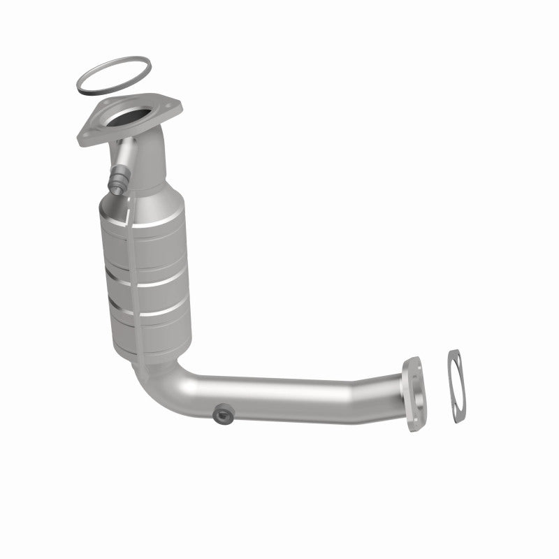 MagnaFlow 49230 oem grade direct-fit catalytic converter, side view of the turntable spin