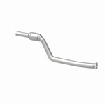 MagnaFlow 24511 hm grade direct-fit catalytic converter, opposite rear three-quarter view of the turntable spin