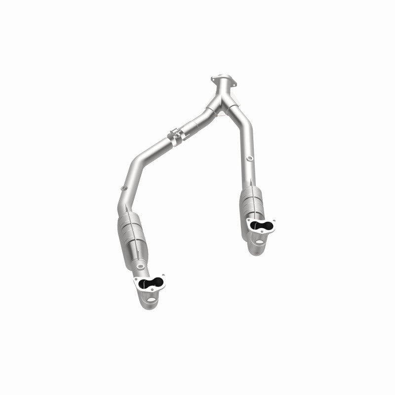 MagnaFlow 4551028 carb direct-fit catalytic converter, opposite side view of the turntable spin