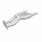 MagnaFlow 23179 hm grade direct-fit catalytic converter, front three-quarter view of the turntable spin