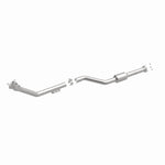 MagnaFlow 52722 oem grade direct-fit catalytic converter, front three-quarter view of the turntable spin