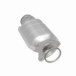 MagnaFlow 26227 hm grade direct-fit catalytic converter, rear three-quarter view of the turntable spin