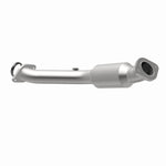 MagnaFlow 93998 hm grade direct-fit catalytic converter, opposite rear three-quarter view of the turntable spin