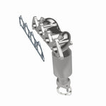 MagnaFlow 50330 hm grade manifold converter, rear three-quarter view of the turntable spin