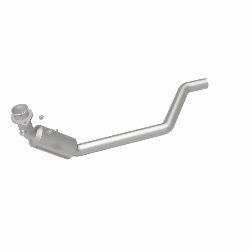 MagnaFlow 52075 oem grade direct-fit catalytic converter, rear three-quarter view of the turntable spin
