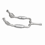 MagnaFlow 51127 oem grade direct-fit catalytic converter, side view of the turntable spin