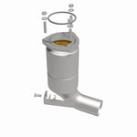 MagnaFlow 52014 oem grade direct-fit catalytic converter, side view of the turntable spin