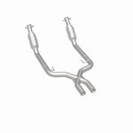 MagnaFlow 15448 epa direct-fit catalytic converter, rear three-quarter view of the turntable spin