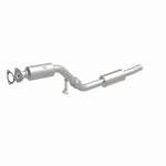 MagnaFlow 24356 hm grade direct-fit catalytic converter, front three-quarter view of the turntable spin